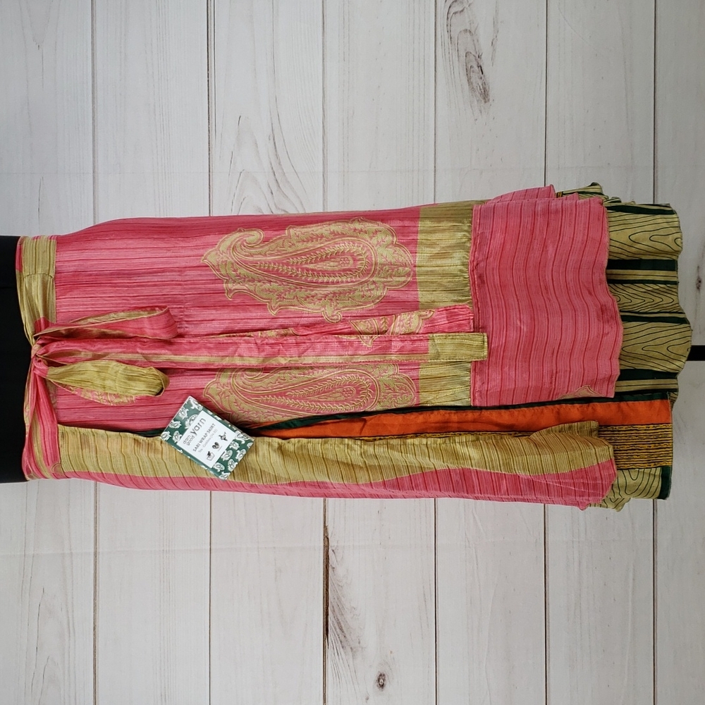 Darn Good Yarn Sari Silk Wrap Skirt Tea Goddess